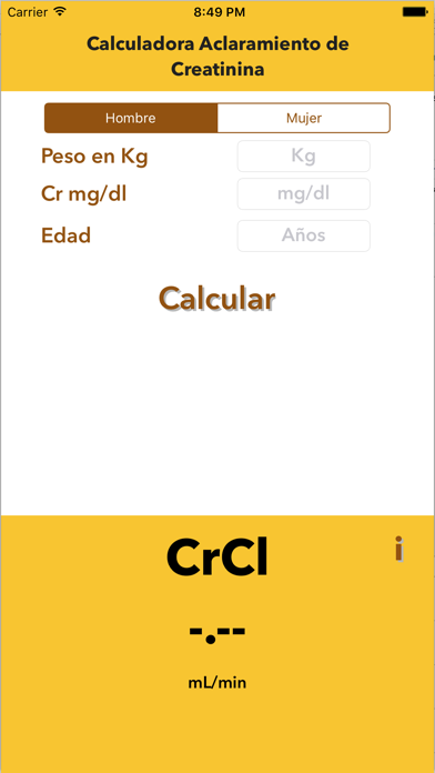 CrCl – Aclaramiento de Creatinina