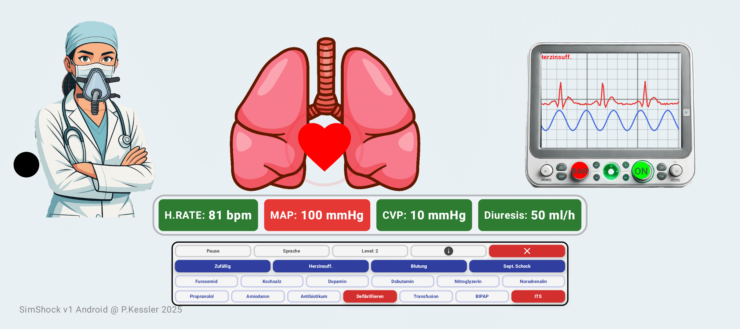 SimShockPad. Simulador hemodinámico